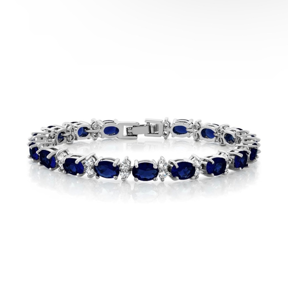 💎NEW 20 CT SAPPHIRE CZ TENNIS BRACELET